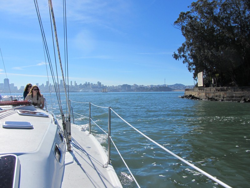 sailing thiiis close to alcatraz