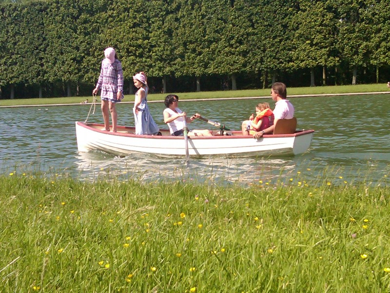 Family in a Boat at Versailles
